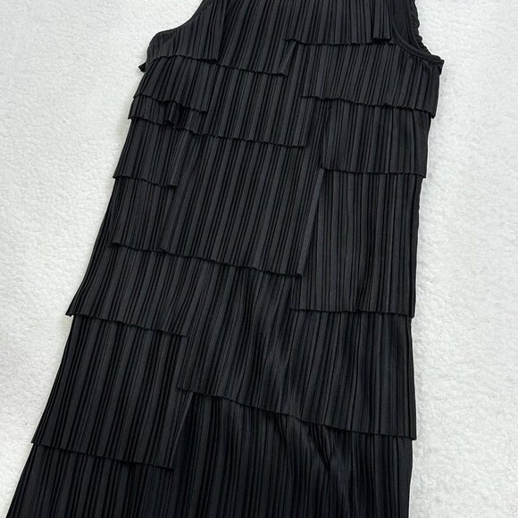 Banana Republic Women's Artsy Flapper Layered Texture Shift Dress XS Black EUC - Picture 4 of 11